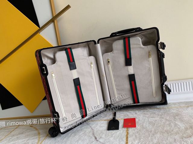 Rimowa拉杆箱 66661 Rimowa X Gucci聯名 日默瓦拉箱 行李箱 大M鋁鎂合金拉杆箱xzx1102